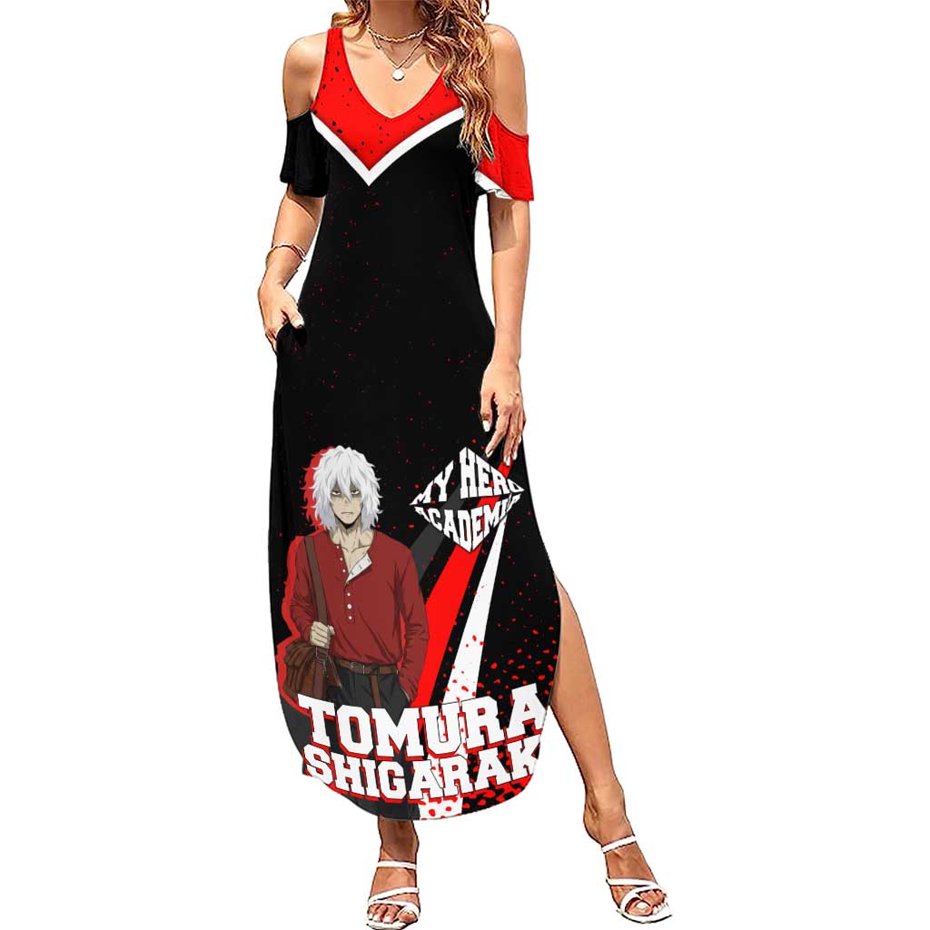 Tomura Shigaraki My Hero Academia Summer Maxi Dress Anime Grunge Splatter Graphic Style