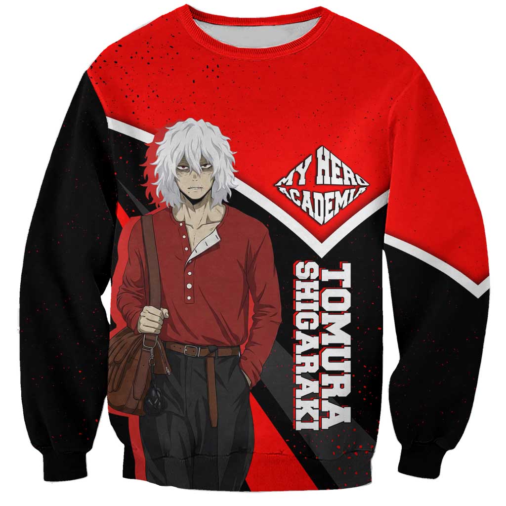 Tomura Shigaraki My Hero Academia Sweatshirt Anime Grunge Splatter Graphic Style