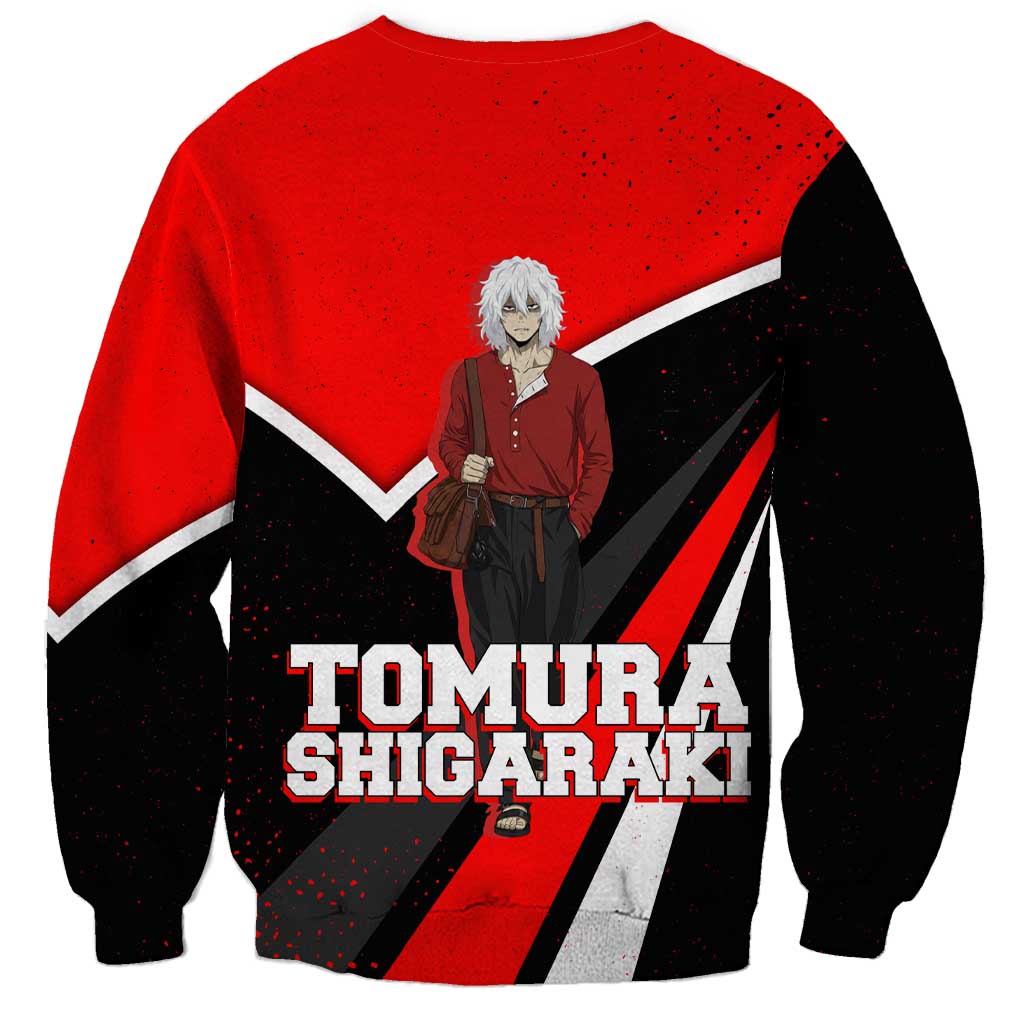 Tomura Shigaraki My Hero Academia Sweatshirt Anime Grunge Splatter Graphic Style