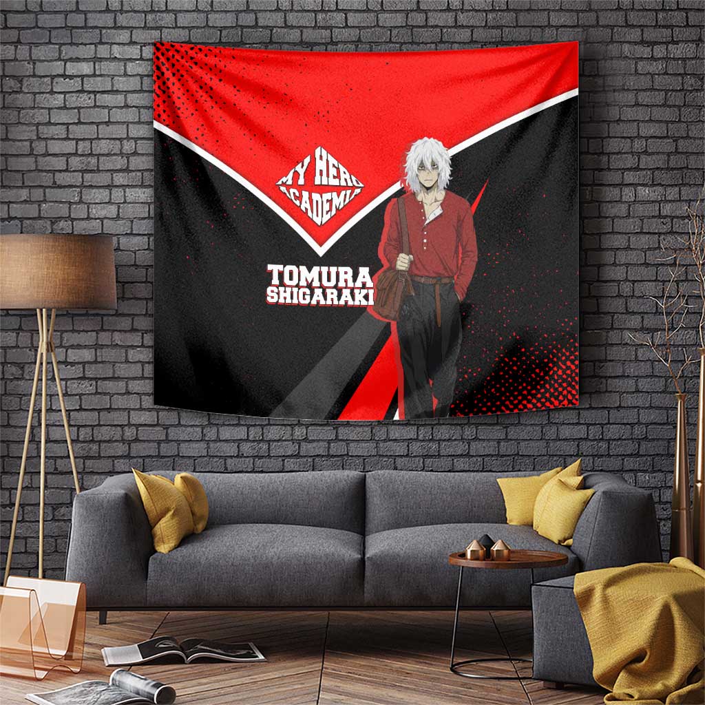 Tomura Shigaraki My Hero Academia Tapestry Anime Grunge Splatter Graphic Style