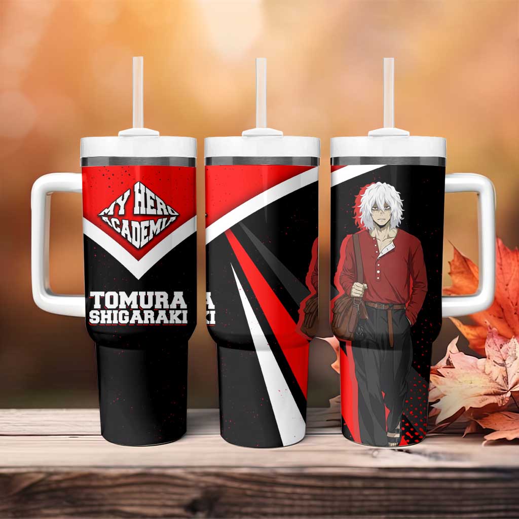Tomura Shigaraki My Hero Academia Tumbler With Handle Anime Grunge Splatter Graphic Style