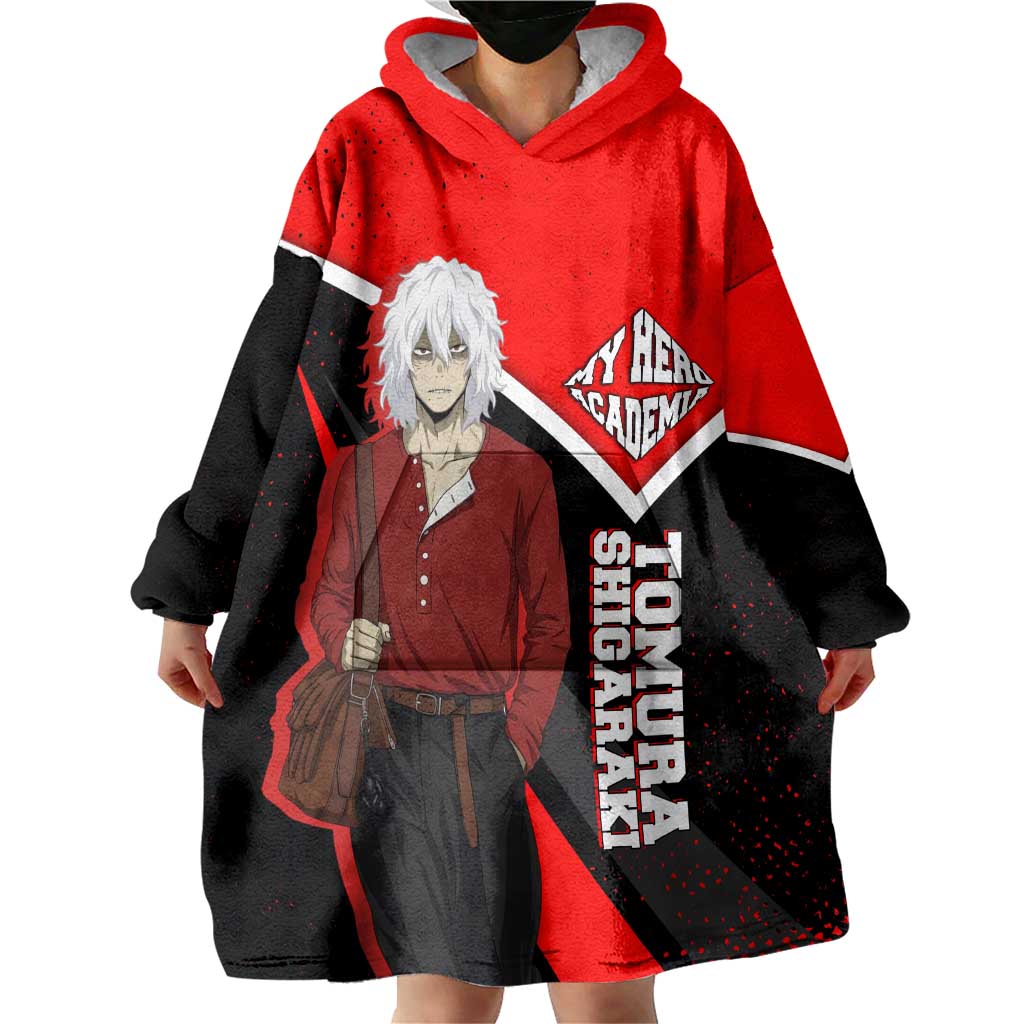 Tomura Shigaraki My Hero Academia Wearable Blanket Hoodie Anime Grunge Splatter Graphic Style