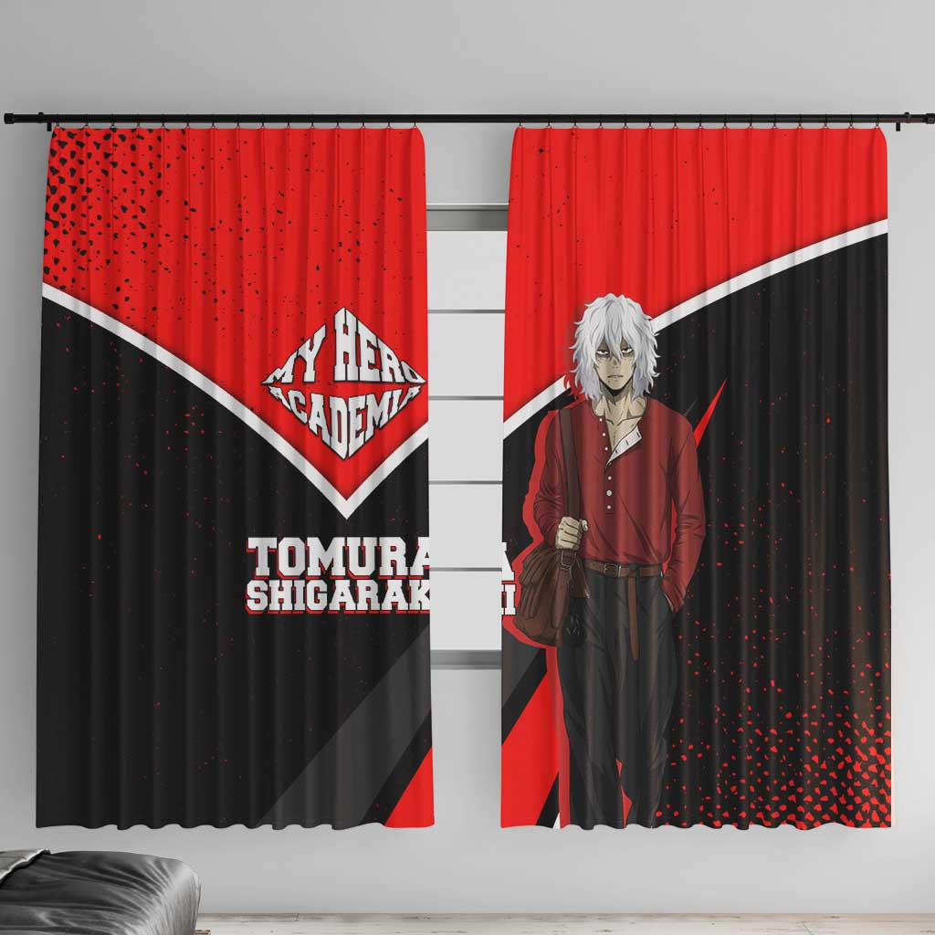 Tomura Shigaraki My Hero Academia Window Curtain Anime Grunge Splatter Graphic Style