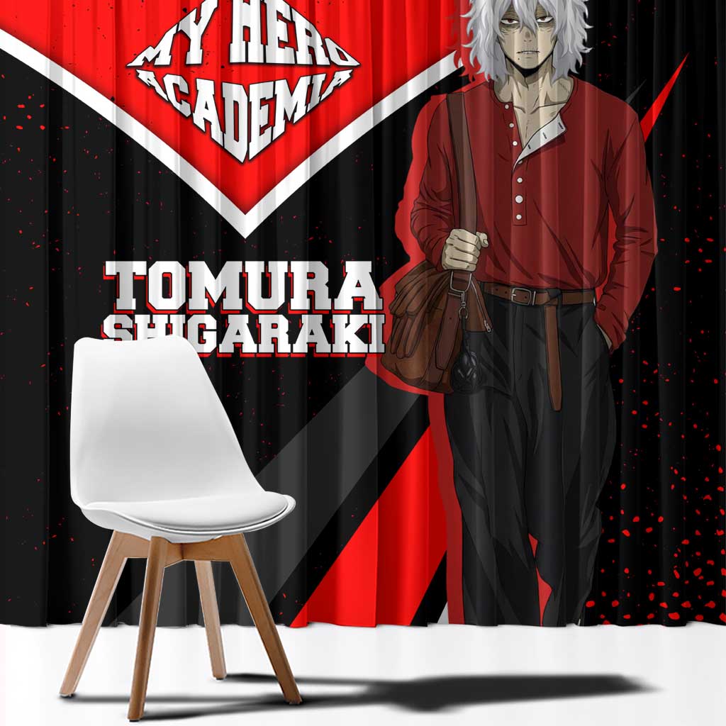 Tomura Shigaraki My Hero Academia Window Curtain Anime Grunge Splatter Graphic Style