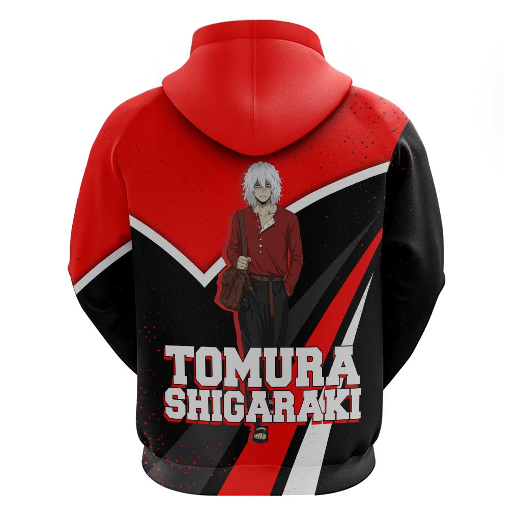 Tomura Shigaraki My Hero Academia Zip Hoodie Anime Grunge Splatter Graphic Style