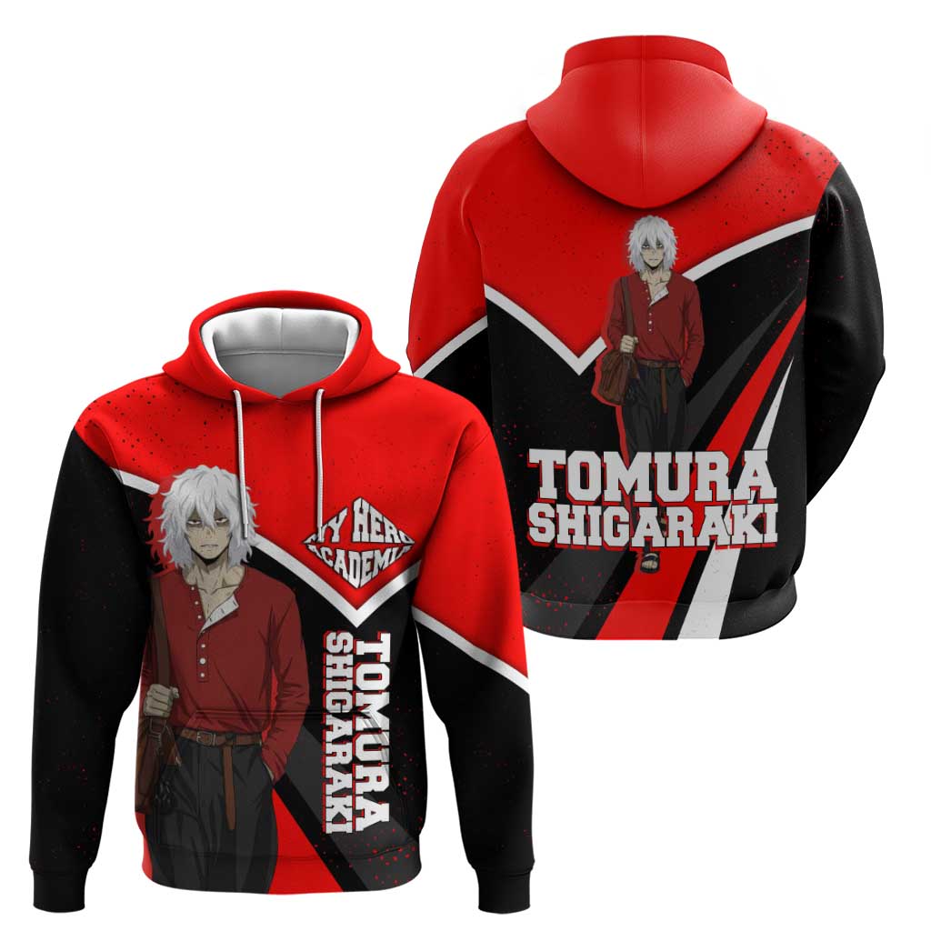 Tomura Shigaraki My Hero Academia Zip Hoodie Anime Grunge Splatter Graphic Style