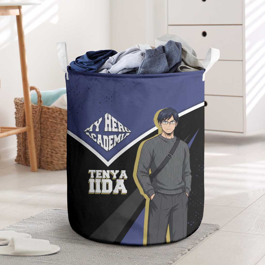 Tenya Iida My Hero Academia Laundry Basket Anime Grunge Splatter Graphic Style