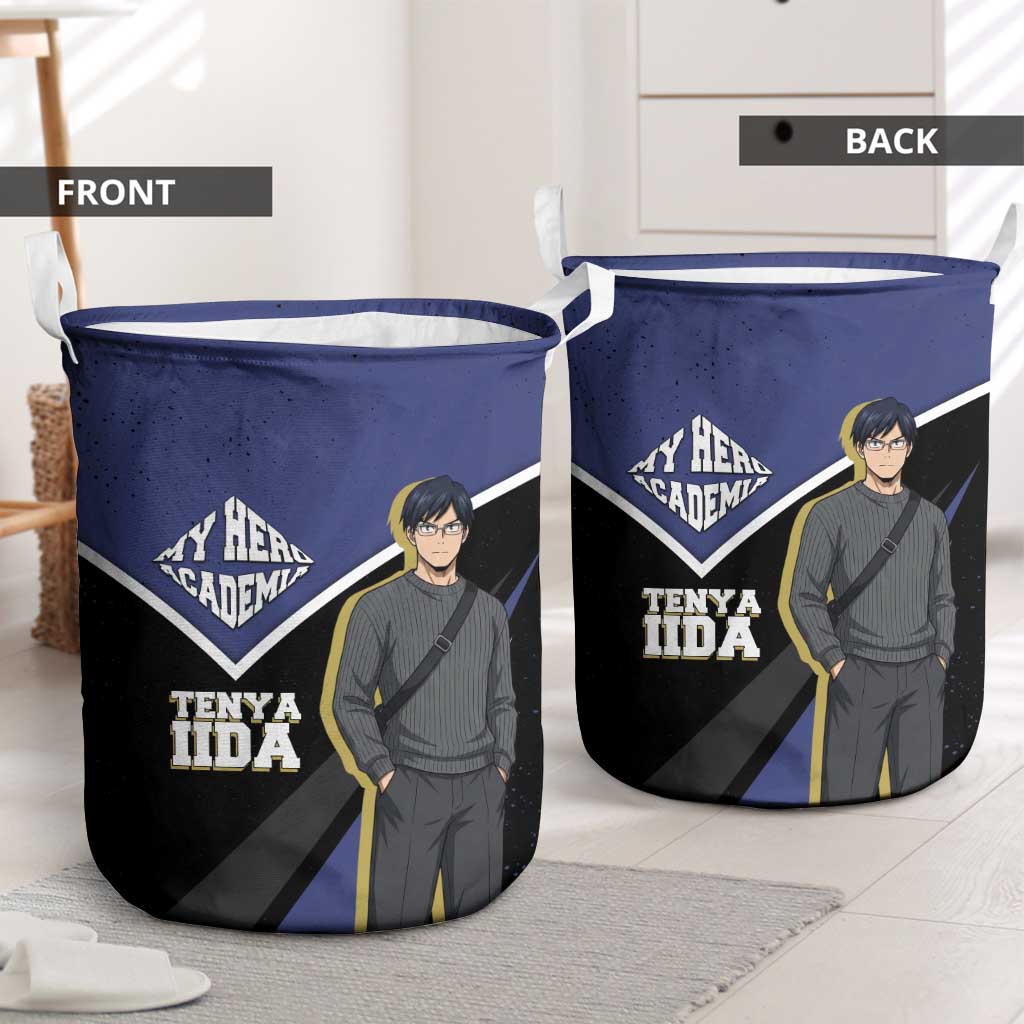 Tenya Iida My Hero Academia Laundry Basket Anime Grunge Splatter Graphic Style