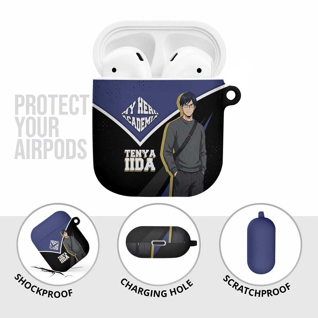 Tenya Iida My Hero Academia AirPods Case Anime Grunge Splatter Graphic Style