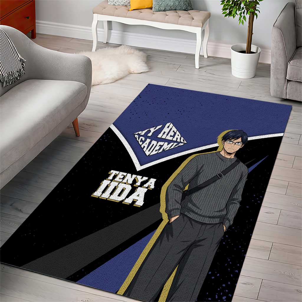 Tenya Iida My Hero Academia Area Rug Anime Grunge Splatter Graphic Style