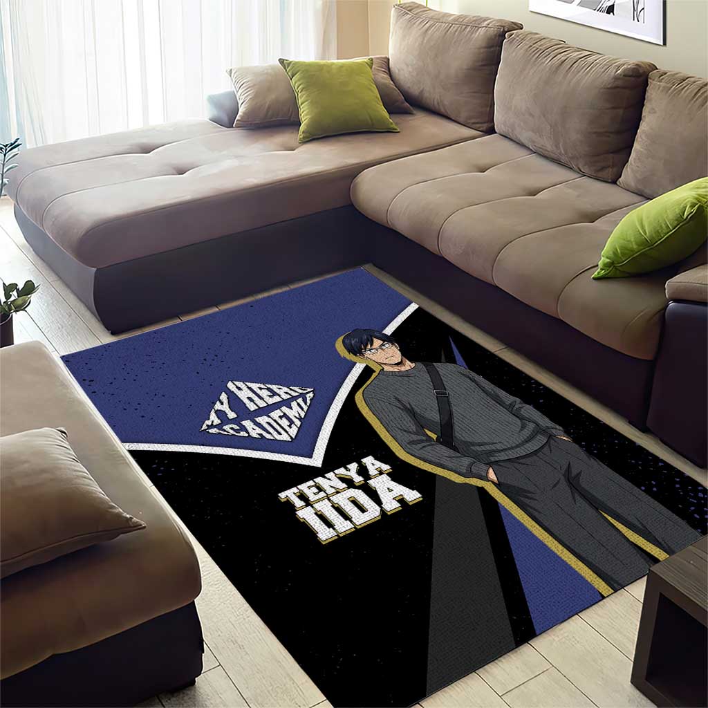 Tenya Iida My Hero Academia Area Rug Anime Grunge Splatter Graphic Style