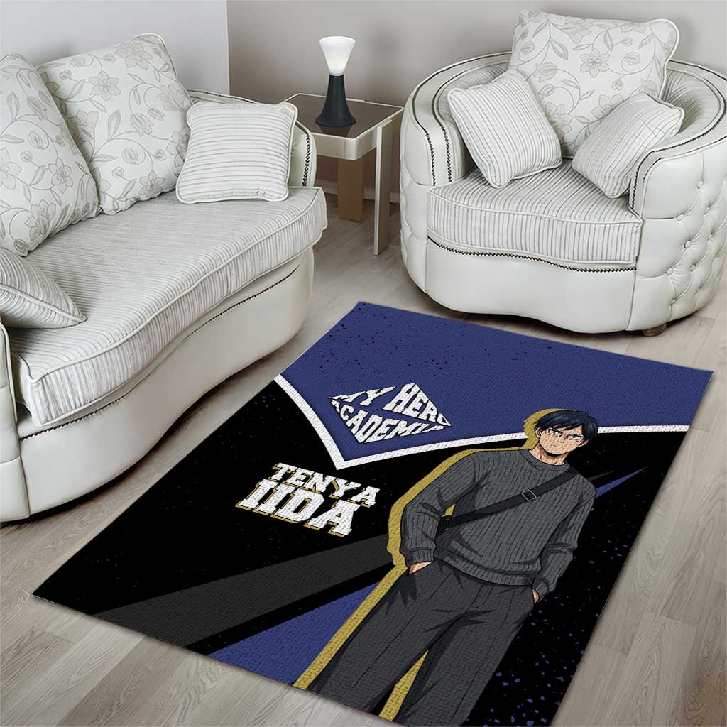 Tenya Iida My Hero Academia Area Rug Anime Grunge Splatter Graphic Style