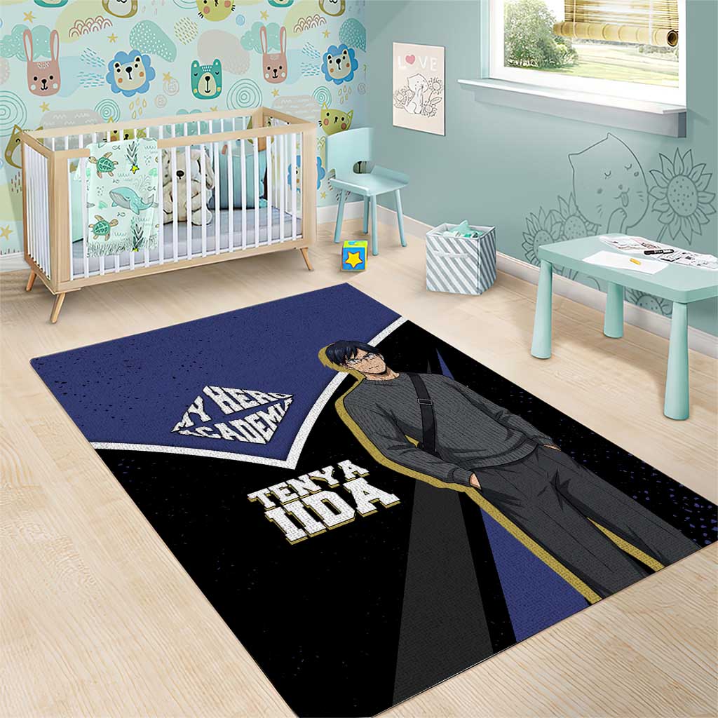 Tenya Iida My Hero Academia Area Rug Anime Grunge Splatter Graphic Style