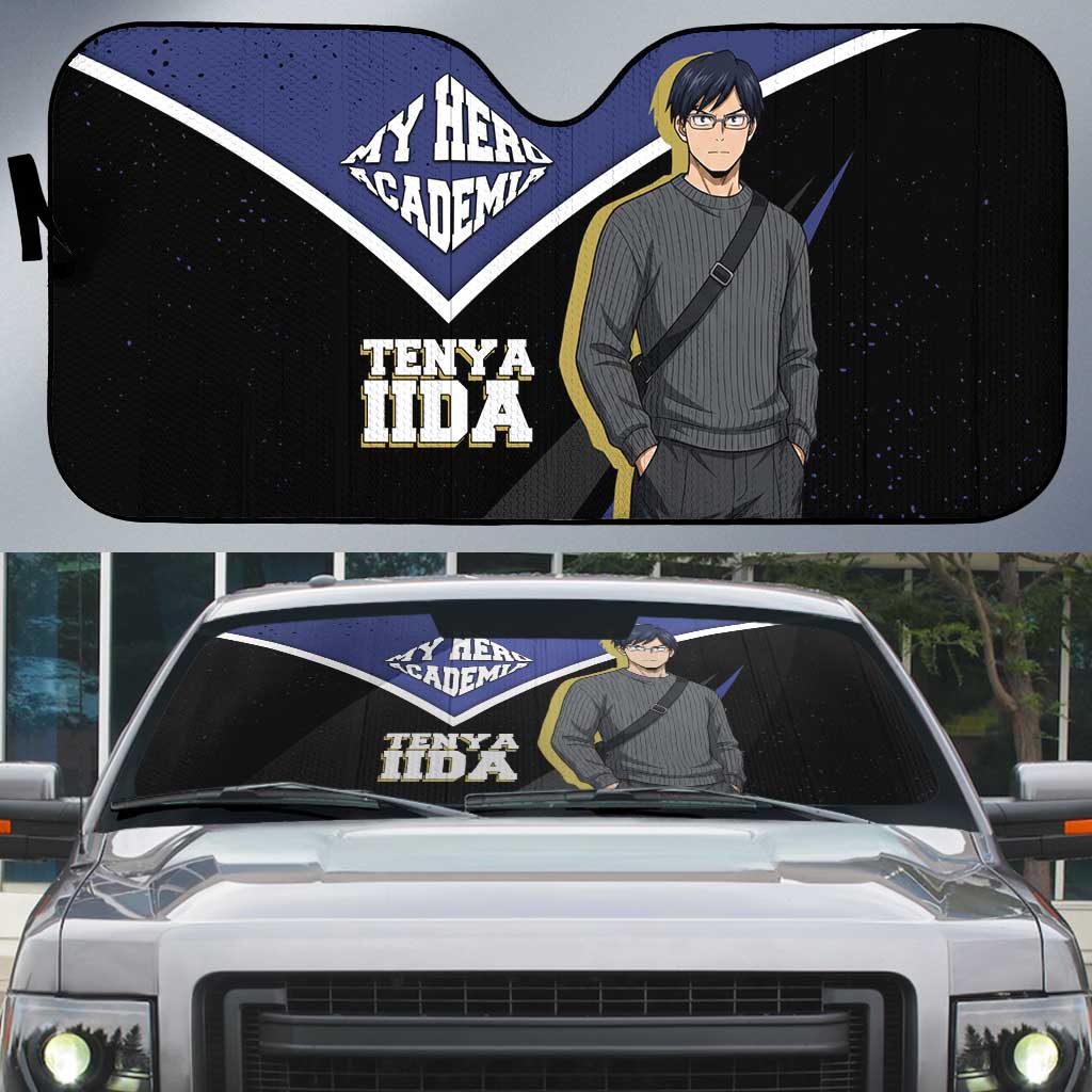 Tenya Iida My Hero Academia Auto Sun Shade Anime Grunge Splatter Graphic Style