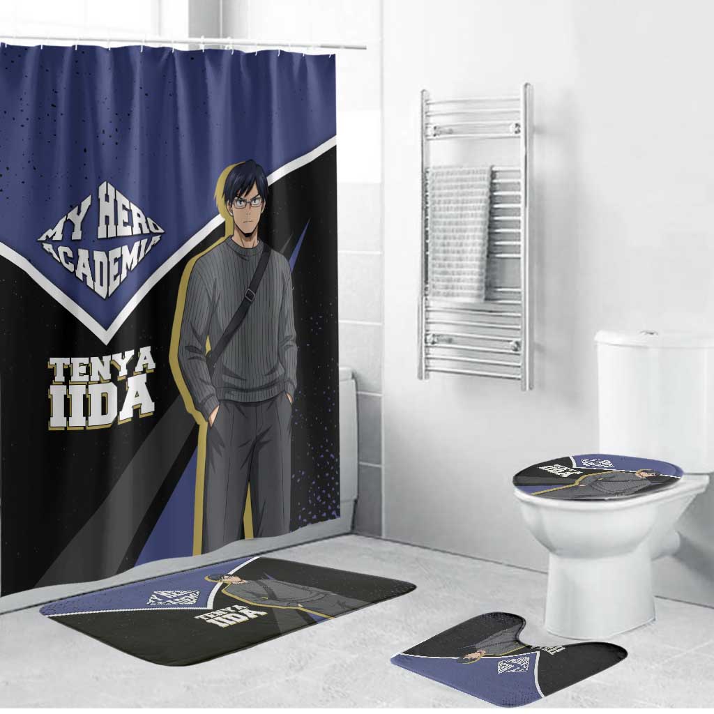 Tenya Iida My Hero Academia Bathroom Set Anime Grunge Splatter Graphic Style