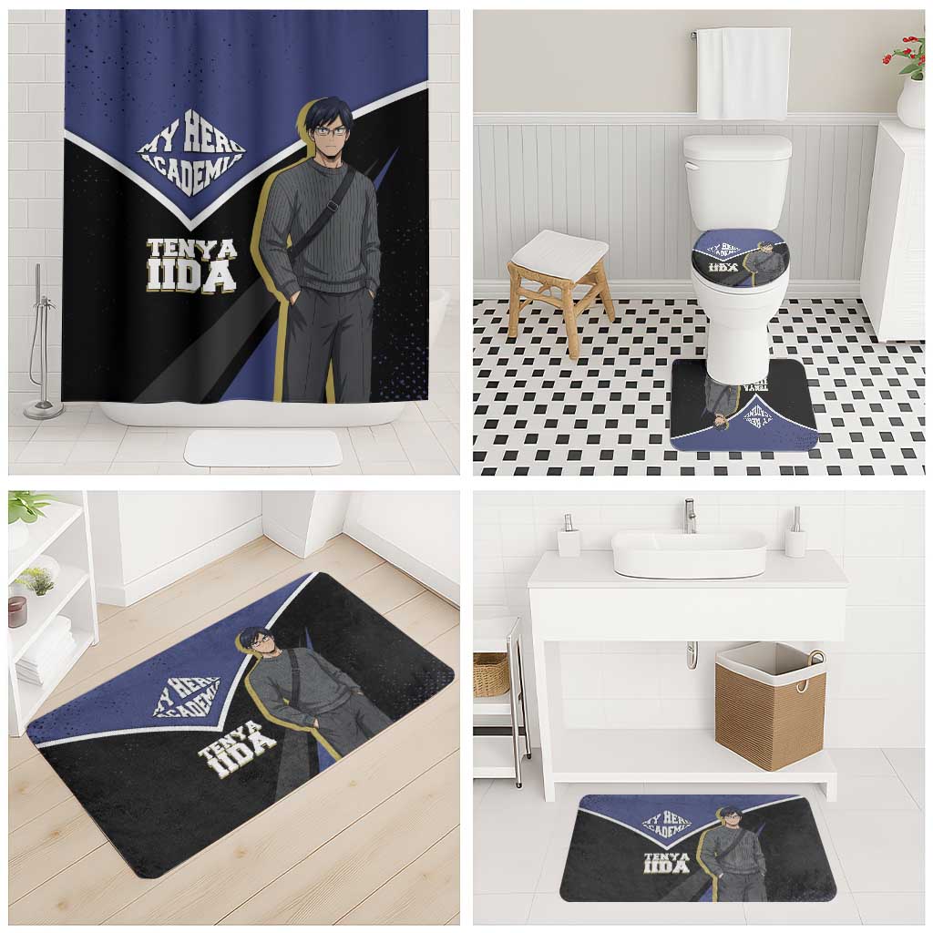 Tenya Iida My Hero Academia Bathroom Set Anime Grunge Splatter Graphic Style