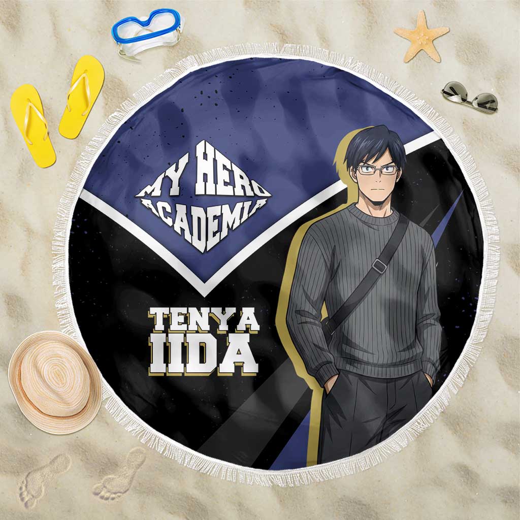 Tenya Iida My Hero Academia Beach Blanket Anime Grunge Splatter Graphic Style