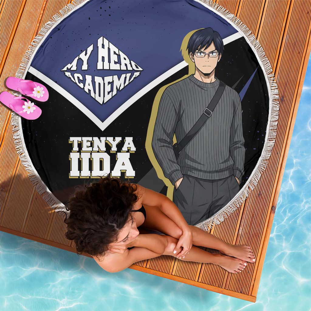 Tenya Iida My Hero Academia Beach Blanket Anime Grunge Splatter Graphic Style