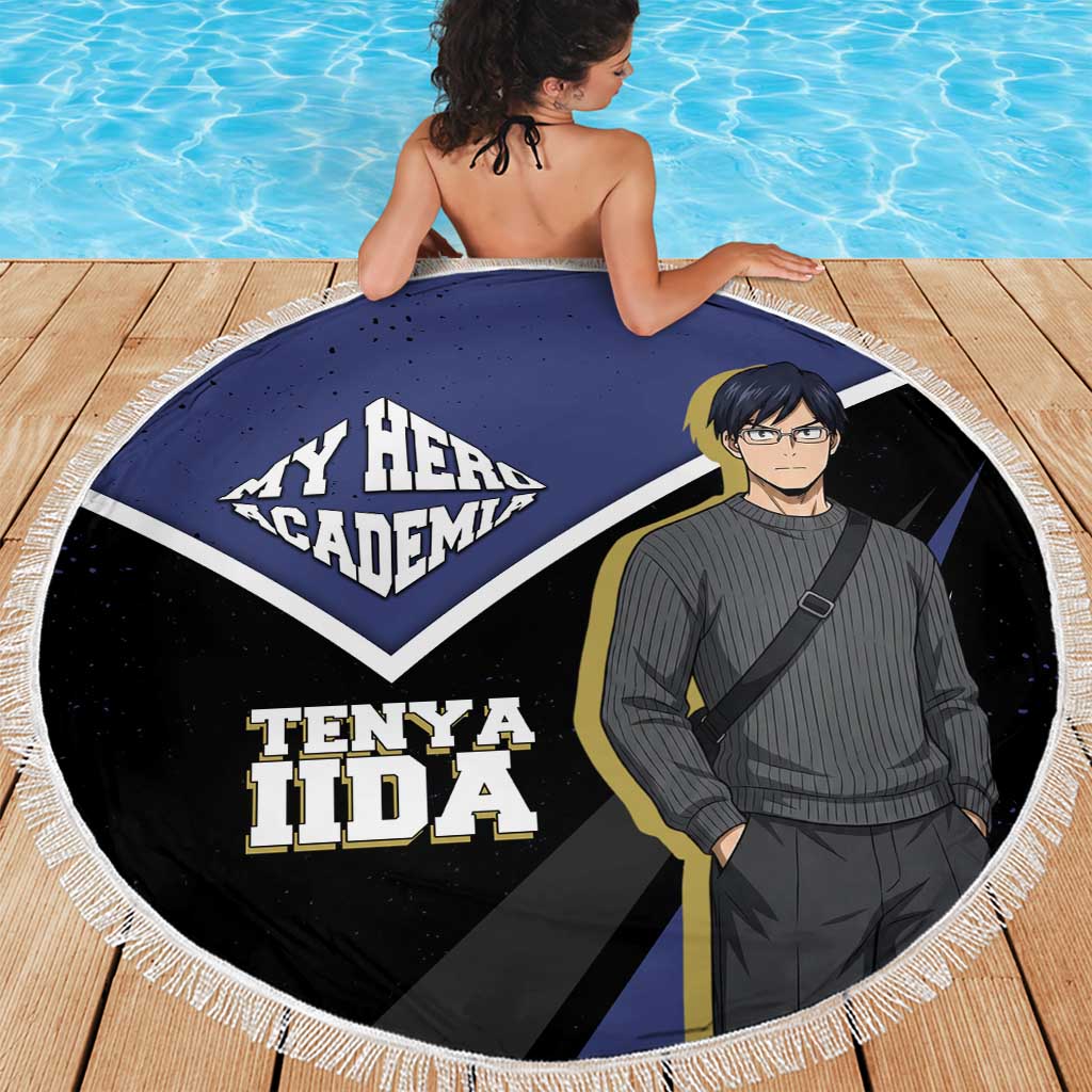 Tenya Iida My Hero Academia Beach Blanket Anime Grunge Splatter Graphic Style