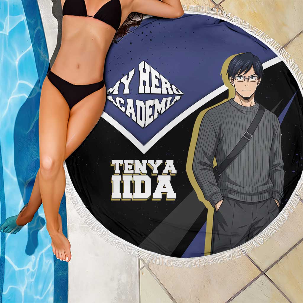 Tenya Iida My Hero Academia Beach Blanket Anime Grunge Splatter Graphic Style