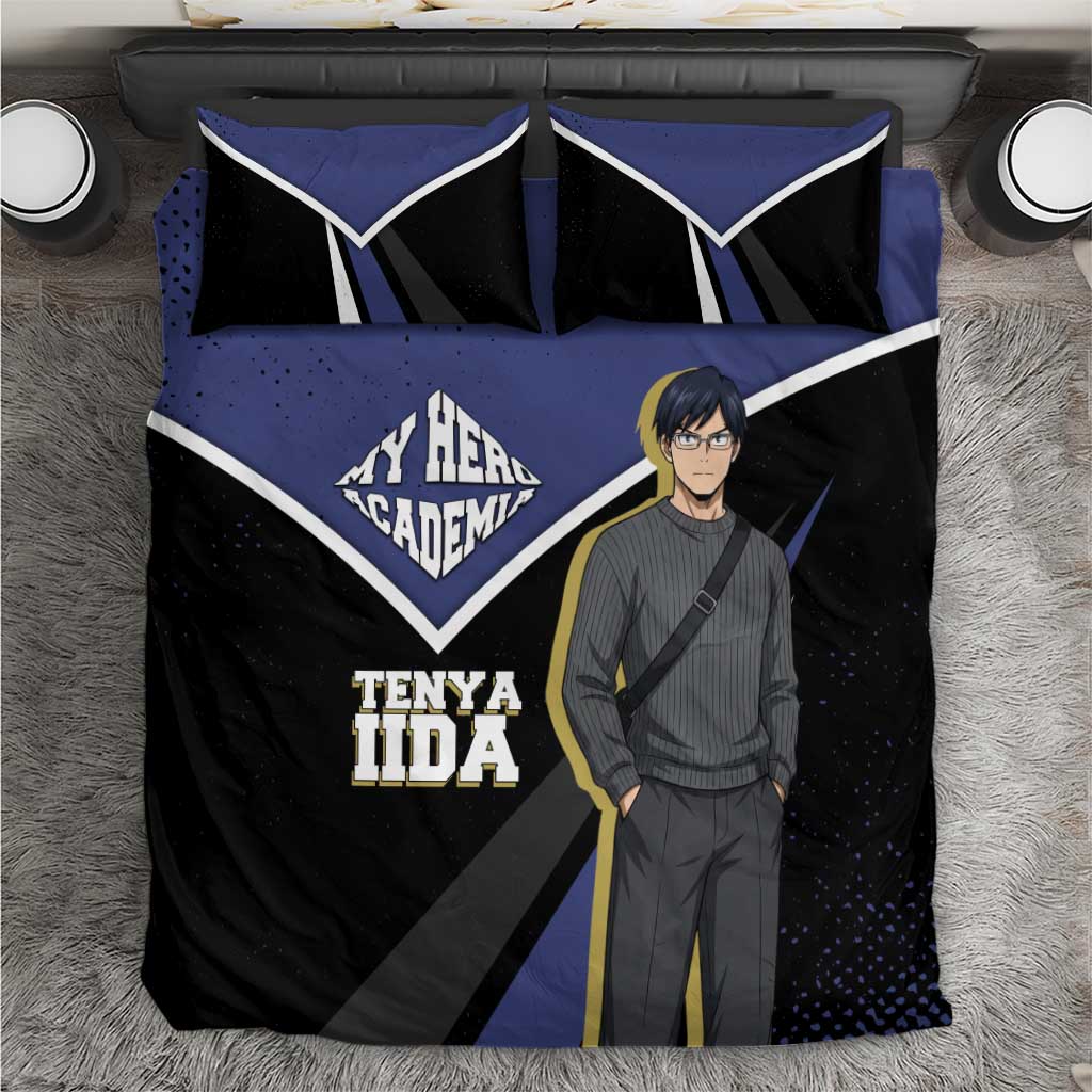 Tenya Iida My Hero Academia Bedding Set Anime Grunge Splatter Graphic Style
