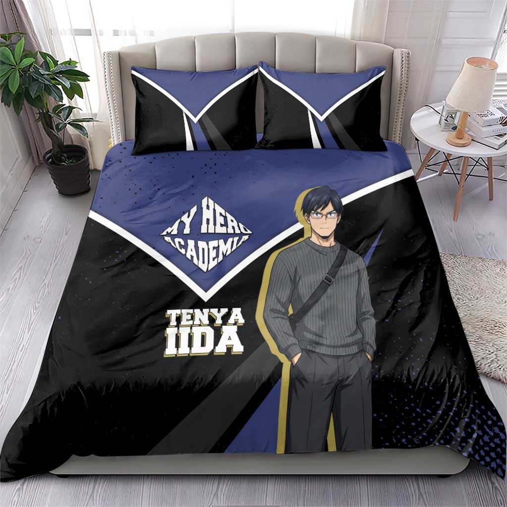 Tenya Iida My Hero Academia Bedding Set Anime Grunge Splatter Graphic Style