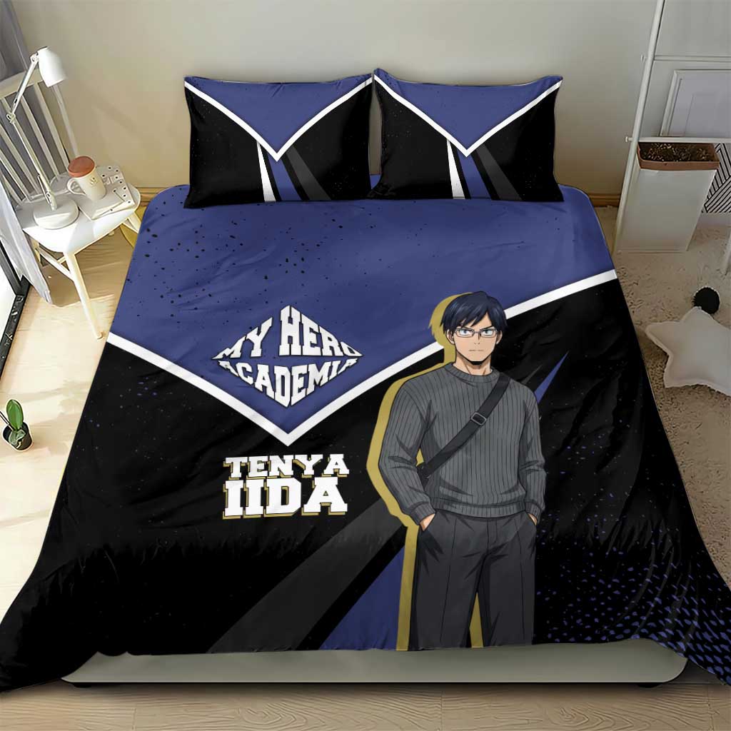 Tenya Iida My Hero Academia Bedding Set Anime Grunge Splatter Graphic Style
