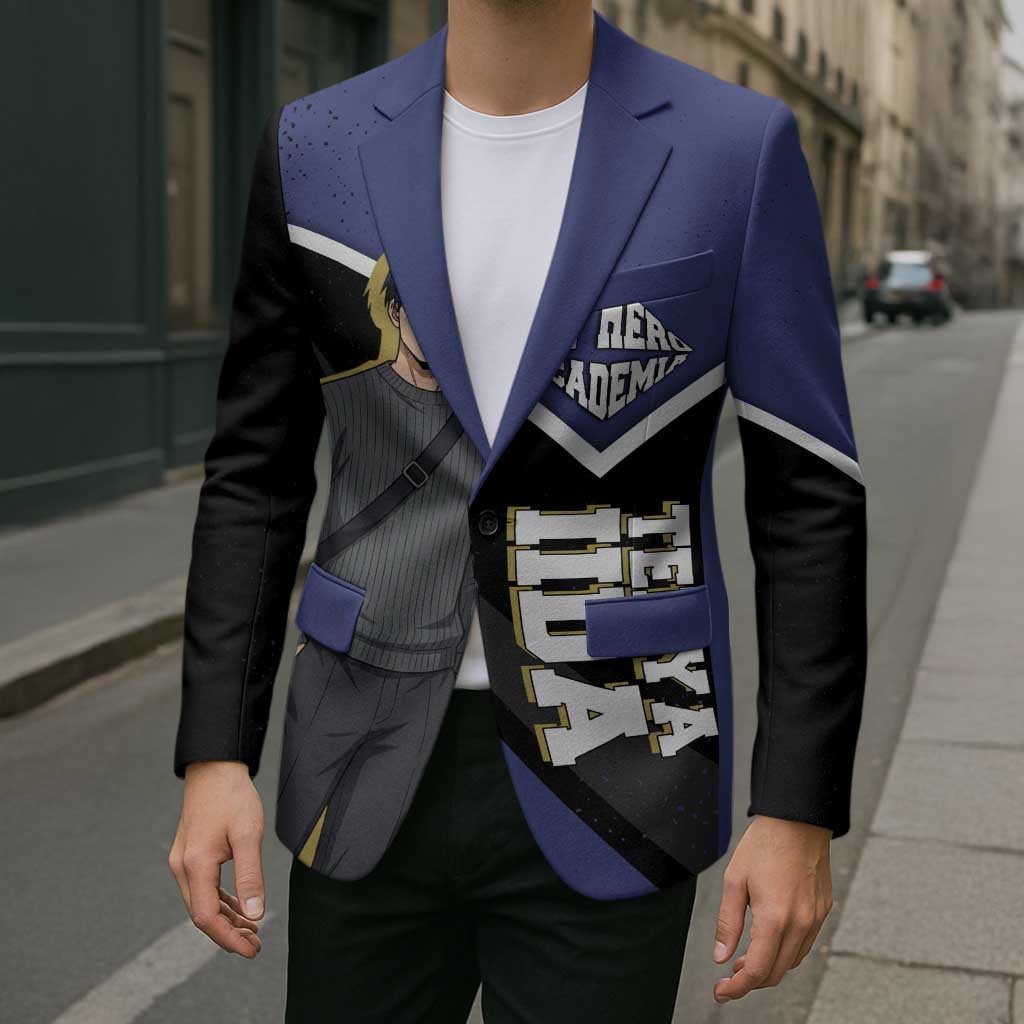 Tenya Iida My Hero Academia Blazer Anime Grunge Splatter Graphic Style