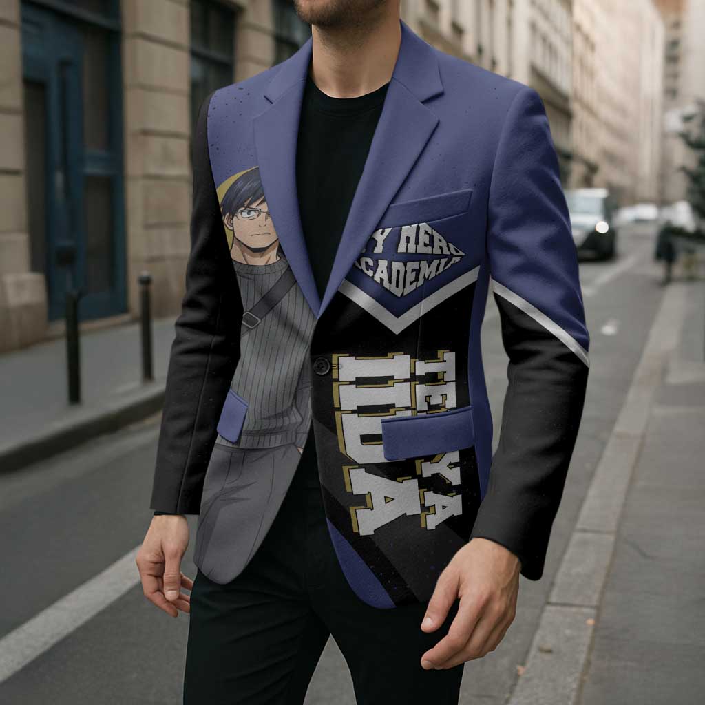 Tenya Iida My Hero Academia Blazer Anime Grunge Splatter Graphic Style