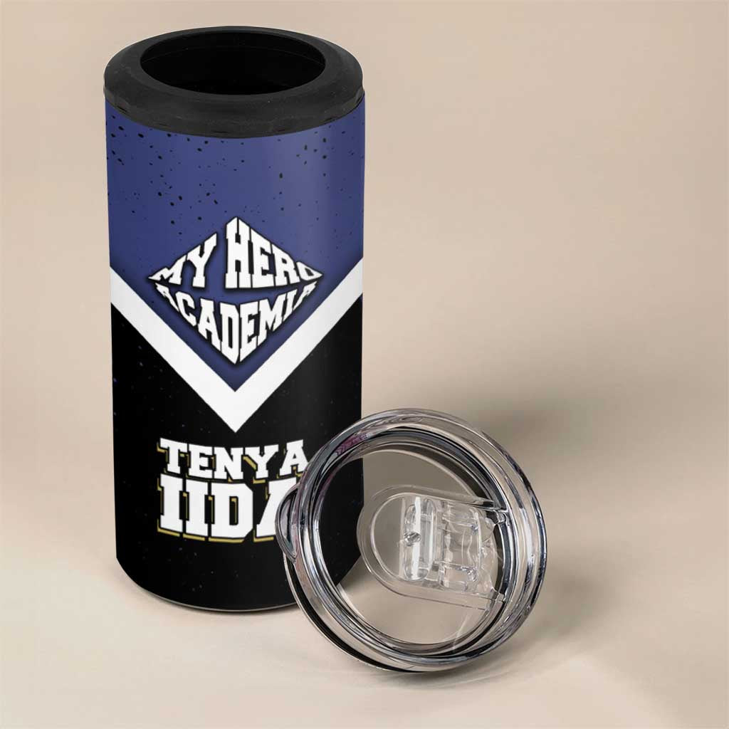 Tenya Iida My Hero Academia 4 in 1 Can Cooler Tumbler Anime Grunge Splatter Graphic Style