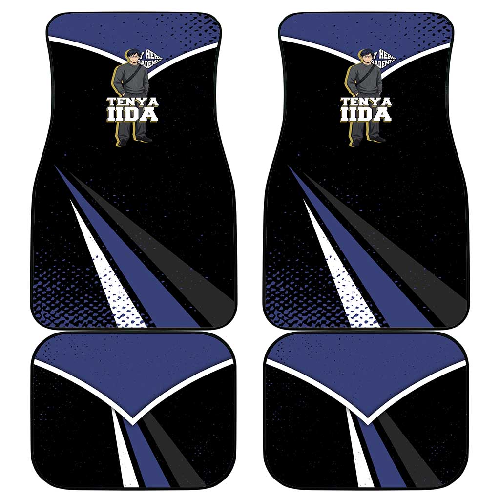 Tenya Iida My Hero Academia Car Mats Anime Grunge Splatter Graphic Style