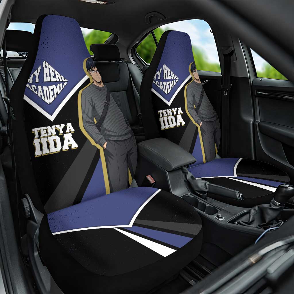 Tenya Iida My Hero Academia Car Seat Cover Anime Grunge Splatter Graphic Style