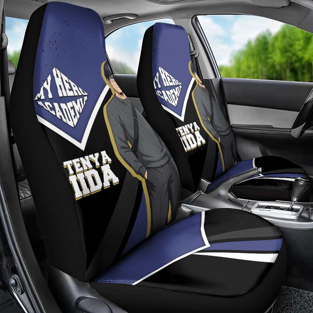 Tenya Iida My Hero Academia Car Seat Cover Anime Grunge Splatter Graphic Style