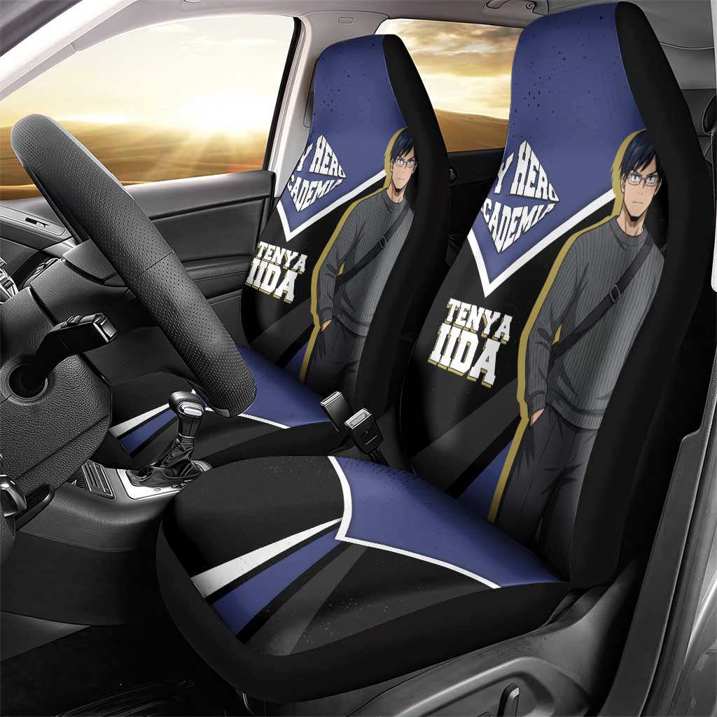 Tenya Iida My Hero Academia Car Seat Cover Anime Grunge Splatter Graphic Style