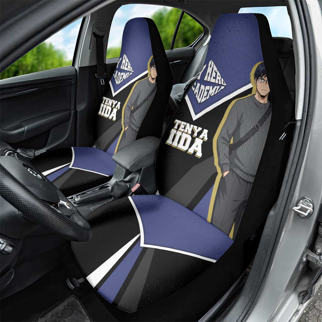 Tenya Iida My Hero Academia Car Seat Cover Anime Grunge Splatter Graphic Style