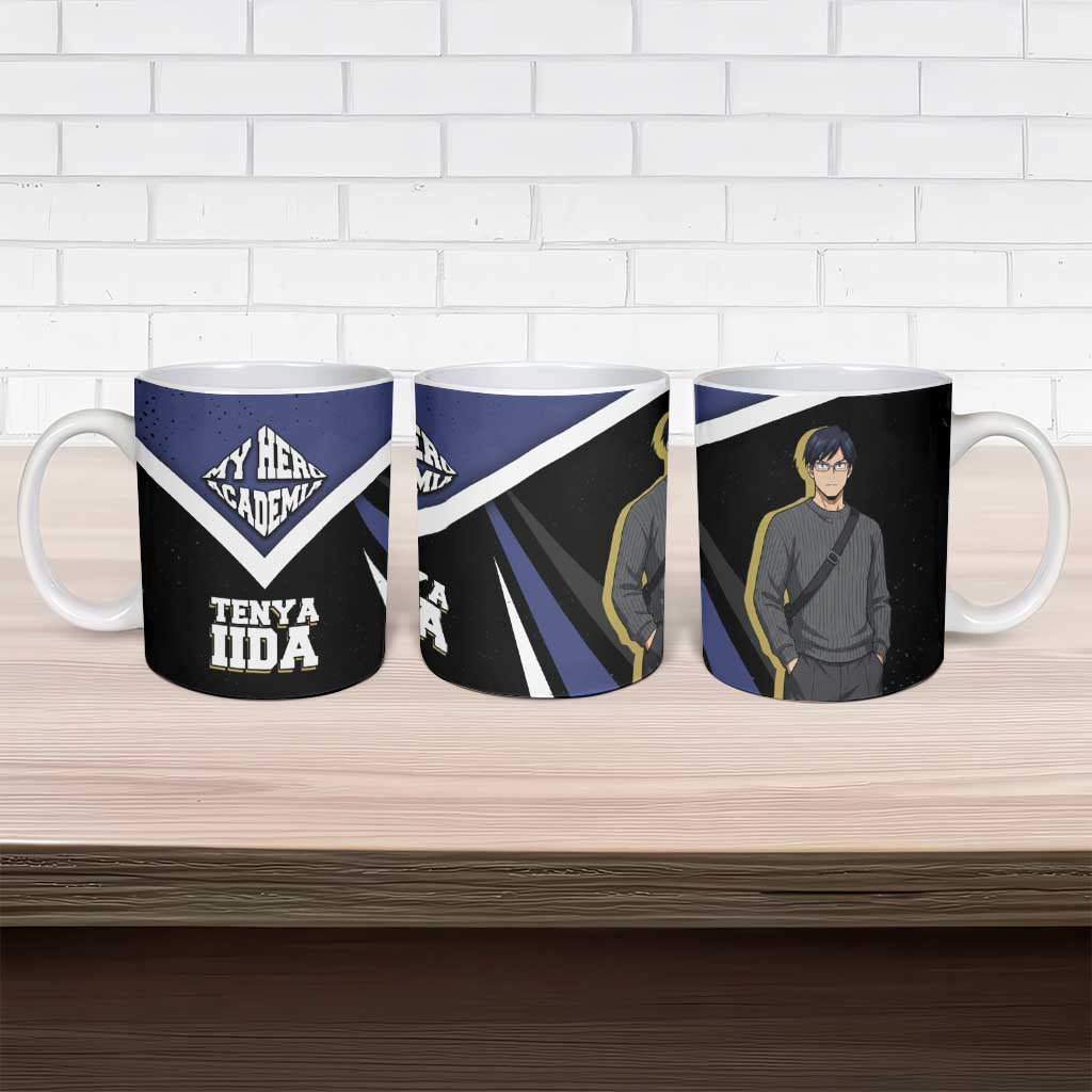 Tenya Iida My Hero Academia Ceramic Mug Anime Grunge Splatter Graphic Style