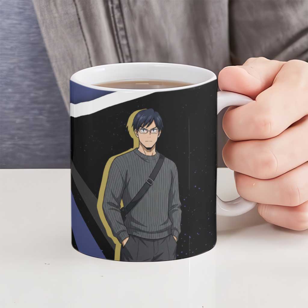 Tenya Iida My Hero Academia Ceramic Mug Anime Grunge Splatter Graphic Style