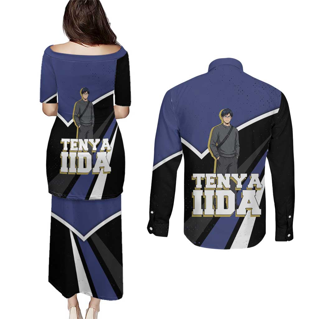 Tenya Iida My Hero Academia Couples Matching Puletasi and Long Sleeve Button Shirt Anime Grunge Splatter Graphic Style