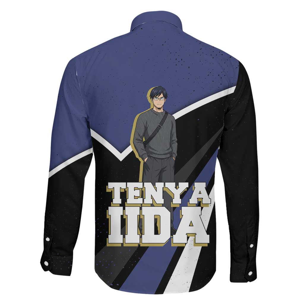 Tenya Iida My Hero Academia Family Matching Off Shoulder Short Dress and Hawaiian Shirt Anime Grunge Splatter Graphic Style
