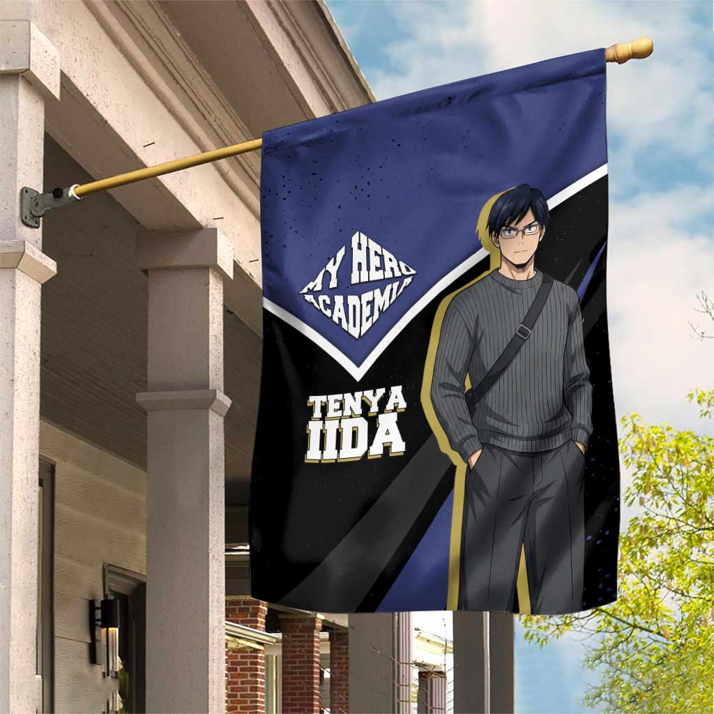 Tenya Iida My Hero Academia Garden Flag Anime Grunge Splatter Graphic Style