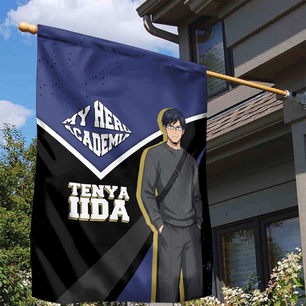 Tenya Iida My Hero Academia Garden Flag Anime Grunge Splatter Graphic Style