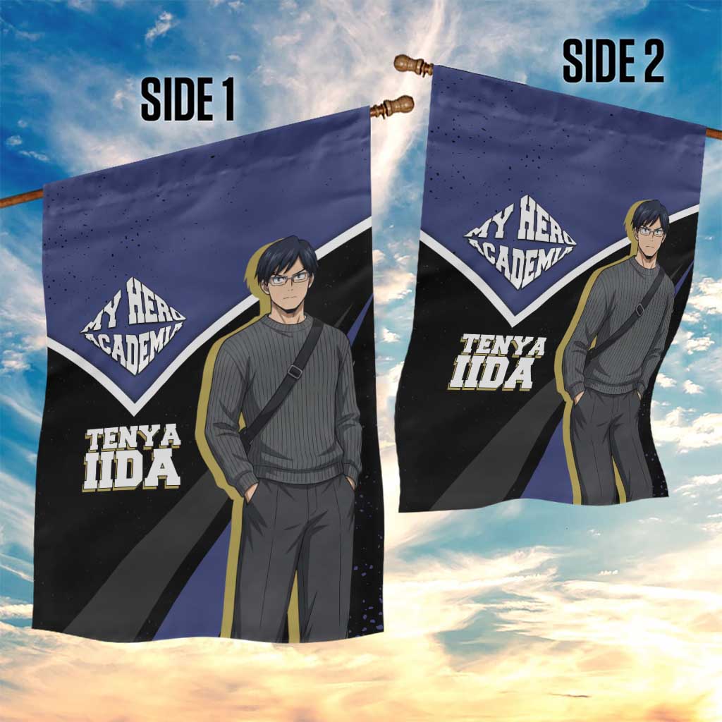 Tenya Iida My Hero Academia Garden Flag Anime Grunge Splatter Graphic Style