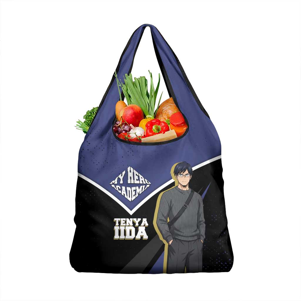 Tenya Iida My Hero Academia Grocery Bag Anime Grunge Splatter Graphic Style