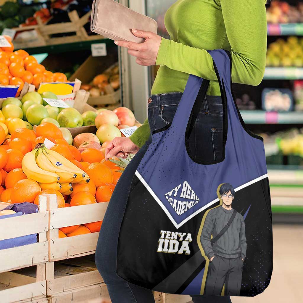 Tenya Iida My Hero Academia Grocery Bag Anime Grunge Splatter Graphic Style