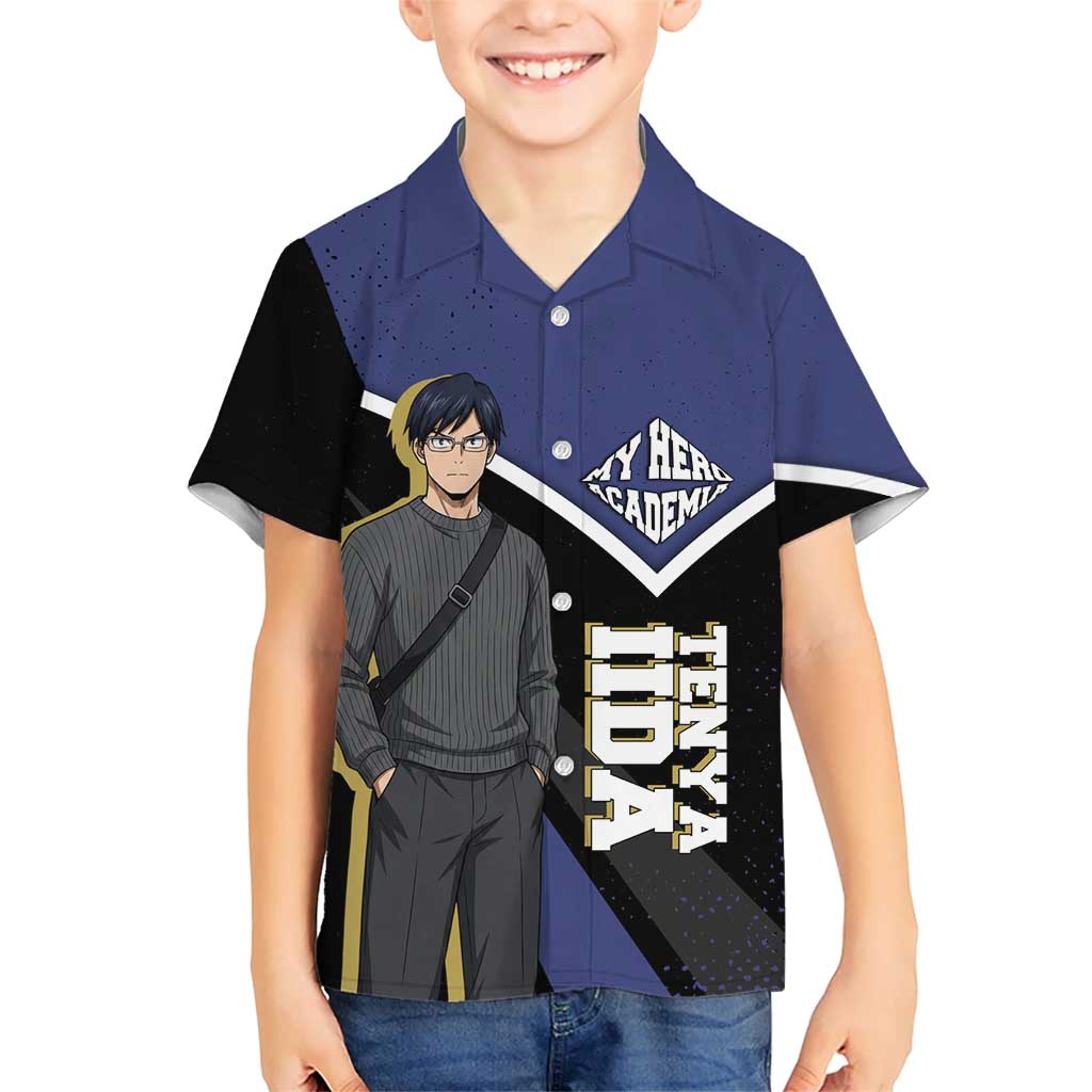 Tenya Iida My Hero Academia Hawaiian Shirt Anime Grunge Splatter Graphic Style
