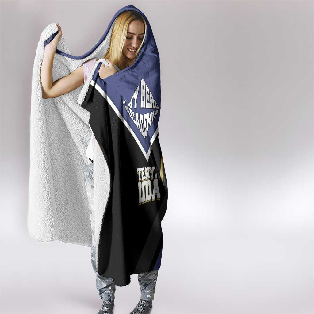 Tenya Iida My Hero Academia Hooded Blanket Anime Grunge Splatter Graphic Style