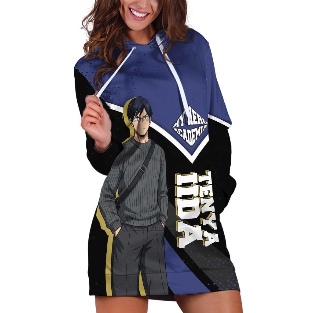 Tenya Iida My Hero Academia Hoodie Dress Anime Grunge Splatter Graphic Style