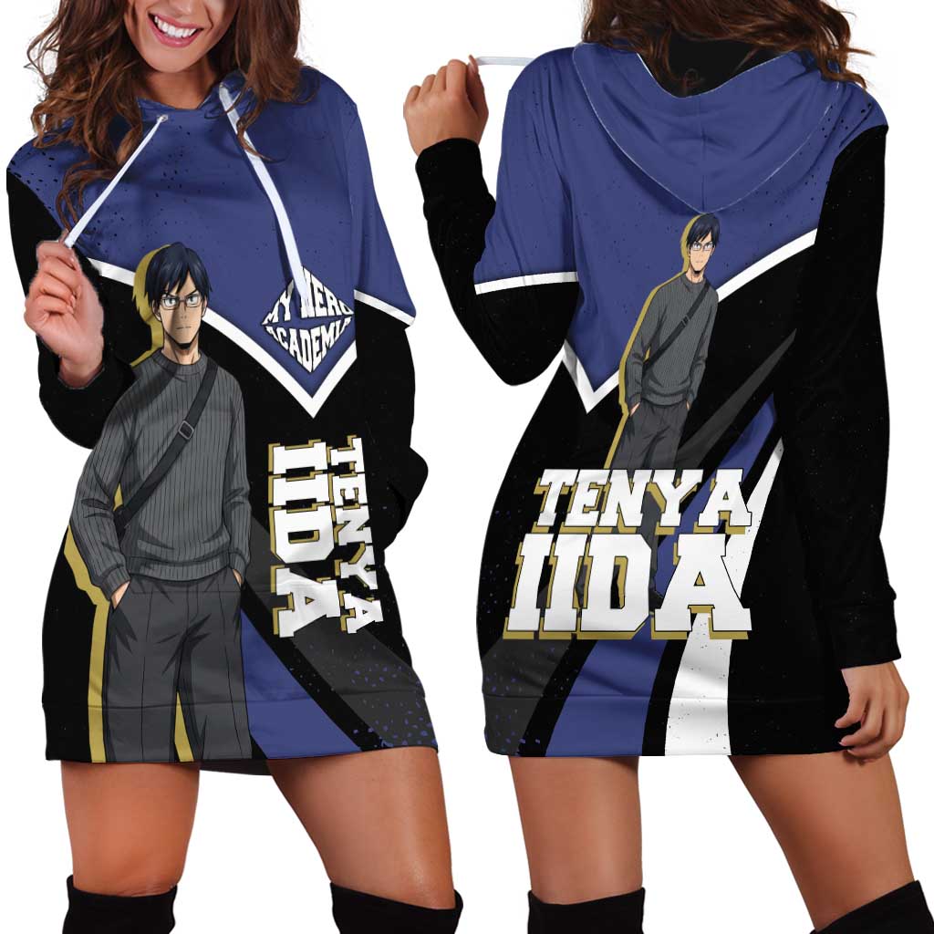 Tenya Iida My Hero Academia Hoodie Dress Anime Grunge Splatter Graphic Style