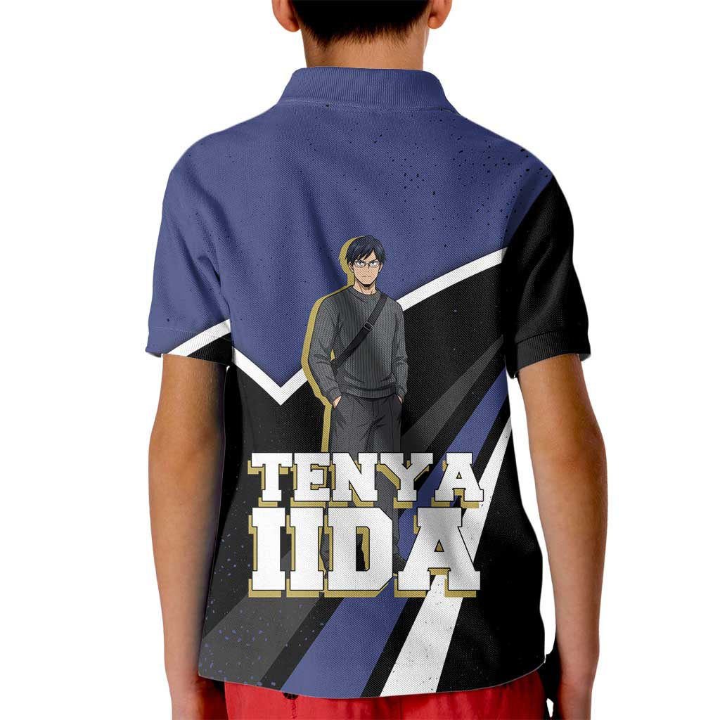 Tenya Iida My Hero Academia Kid Polo Shirt Anime Grunge Splatter Graphic Style
