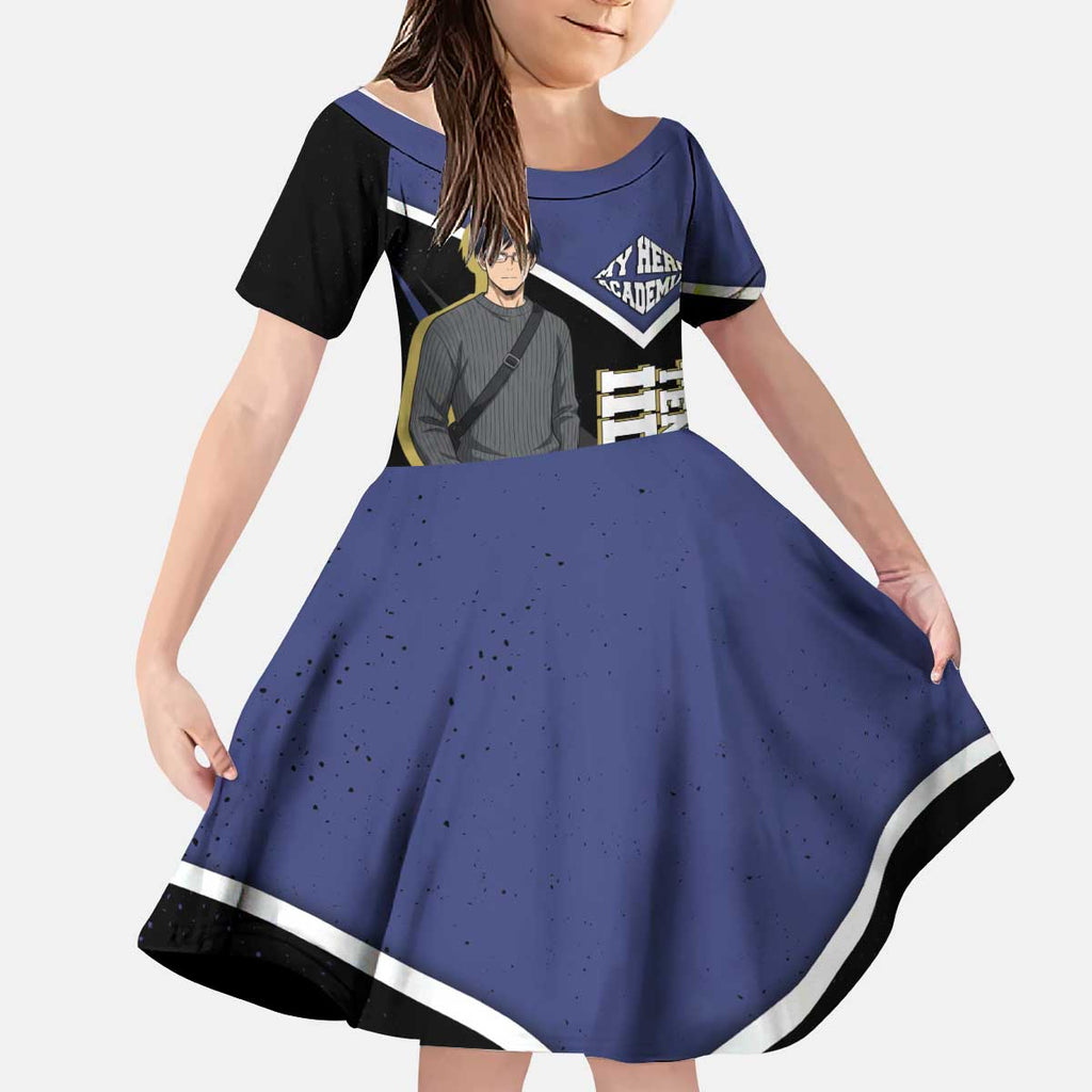 Tenya Iida My Hero Academia Kid Short Sleeve Dress Anime Grunge Splatter Graphic Style